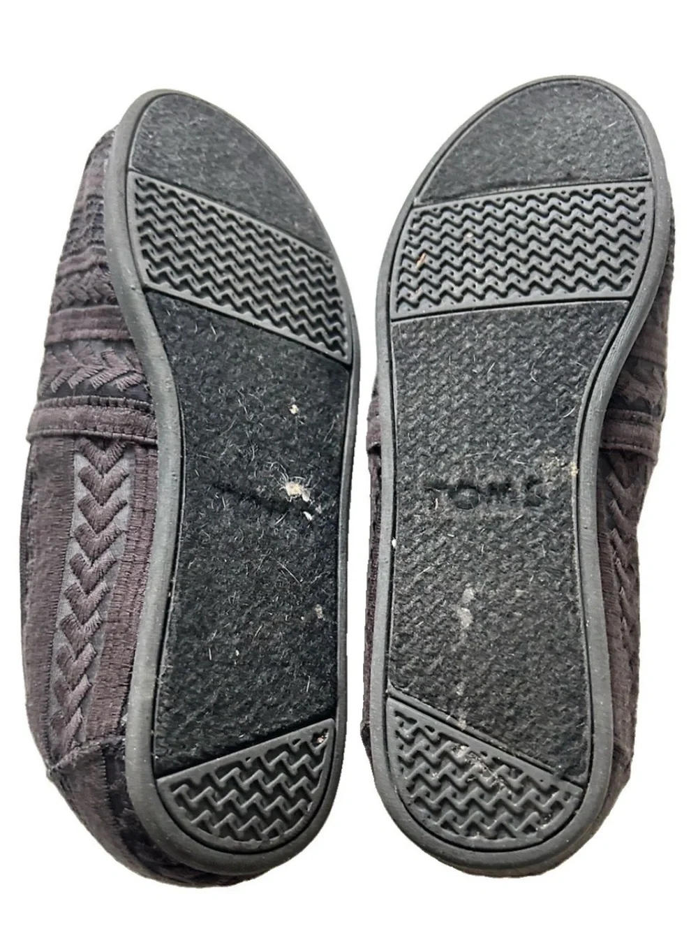 TOMS | Black Lace Alpargata Slip On Shoes Womens Size 7 Gray